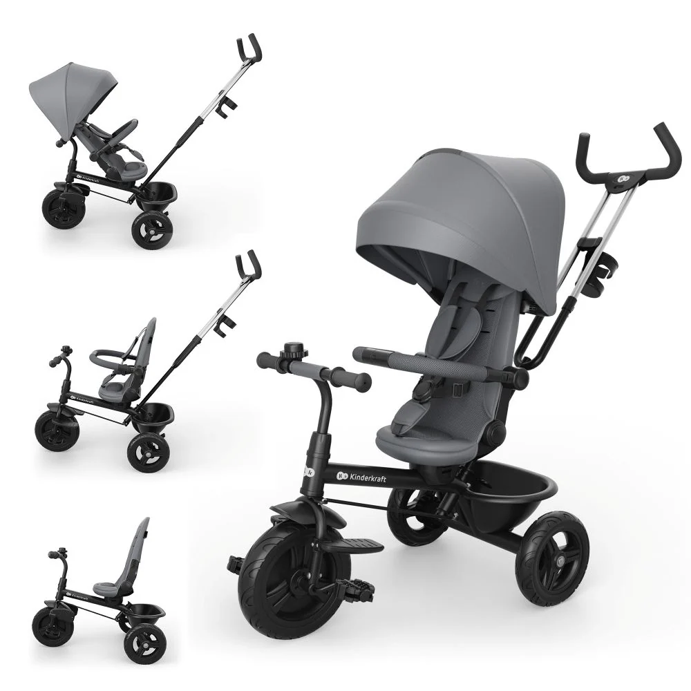 Kinderkraft Tricikl Aston 2 Plus, Grey