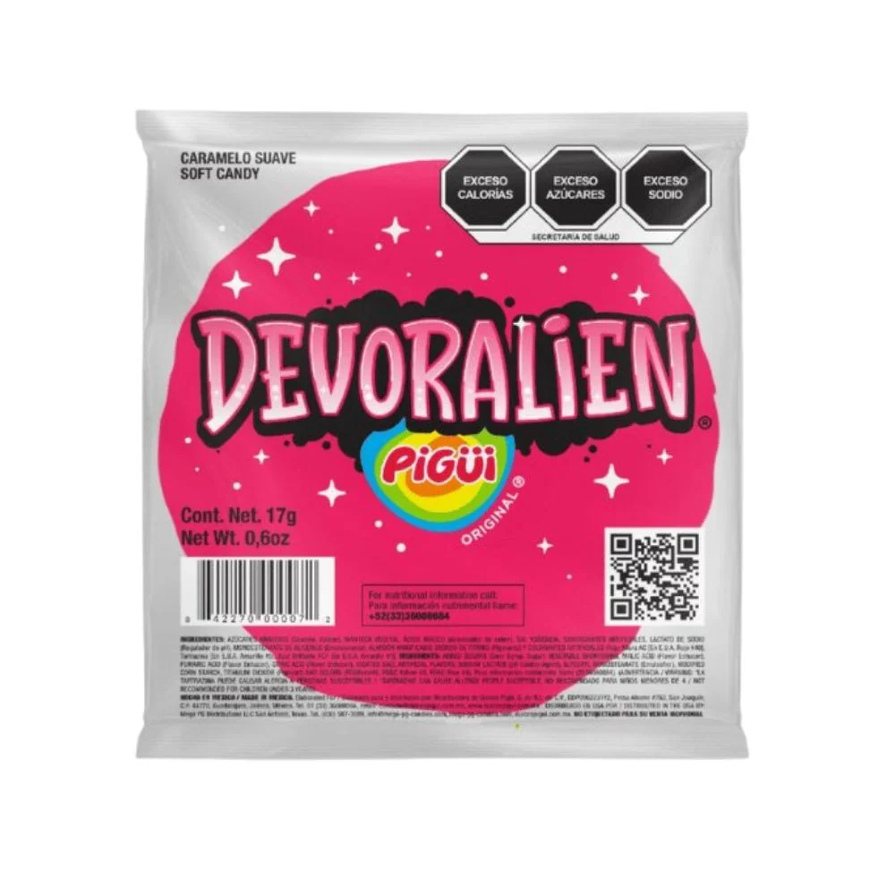 Slaps Devoralien Cherry, oblikovana karamela s okusom trešnje od 17g