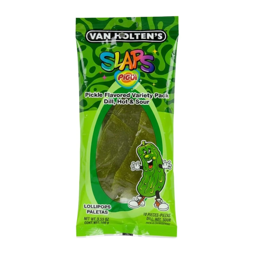 Van Holten's Slaps Pickle Flavored, bomboni s okusom ljutih, kiselih i koparskih krastavaca od 100g