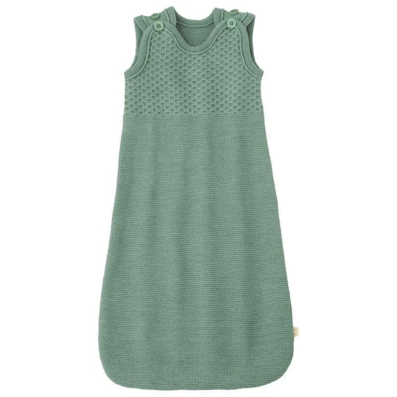 Disana Pletena vreć za spavanje - bez rukava - merino vuna - 75 cm - jade