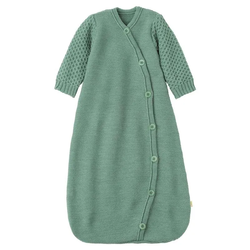 Disana Pletena vreć za spavanje - Dugi rukavi - Merino vuna - 75 cm. - Jade