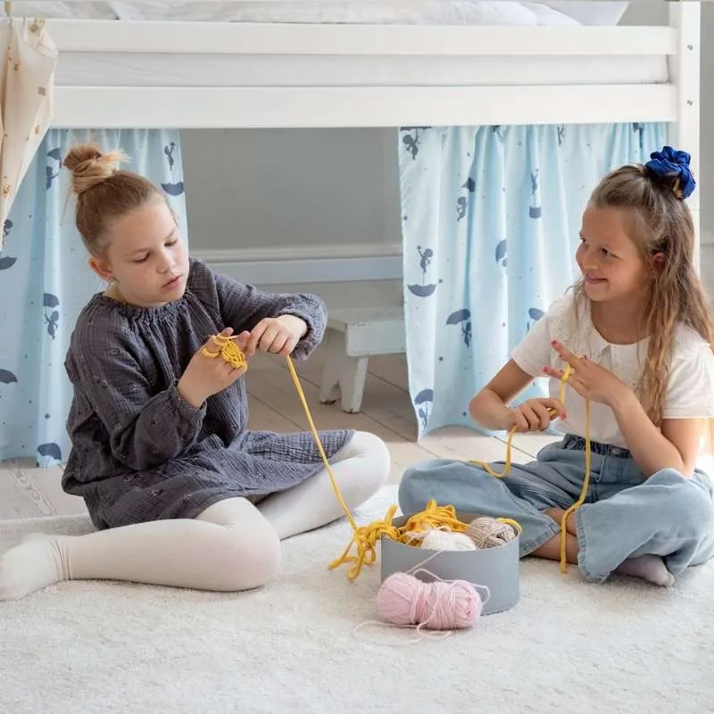 Hoppekids Zastor za poluvisoki krevet - OLE LUKOIE - Plava
