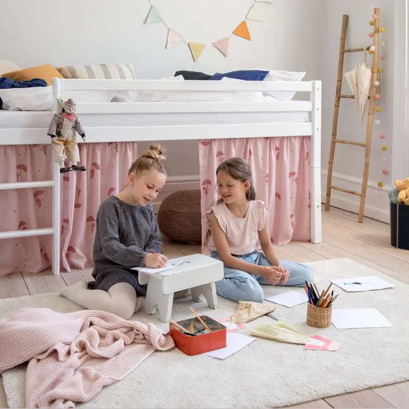 Hoppekids Zavesa za poluvisoki krevet - OLE LUKOIE - Crvena