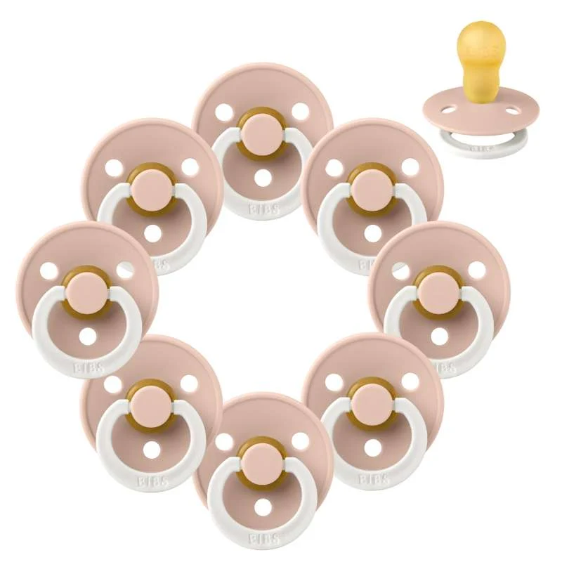 Bibs Okrugla Colour Duda - bundle - 8 kom. - vel. 3 - GLOW - Blush