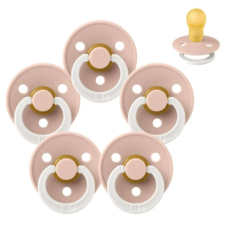 Bibs Okrugla Colour Duda - bundle - 5 kom. - vel. 3 - GLOW - Blush