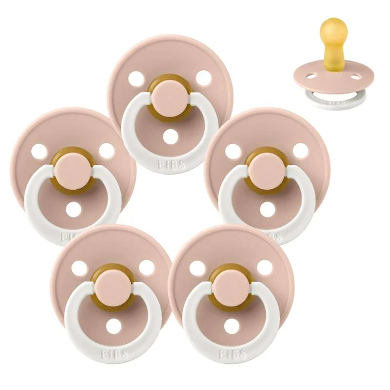 Bibs Okrugla Colour Duda - bundle - 5 kom. - vel. 2 - GLOW - Blush