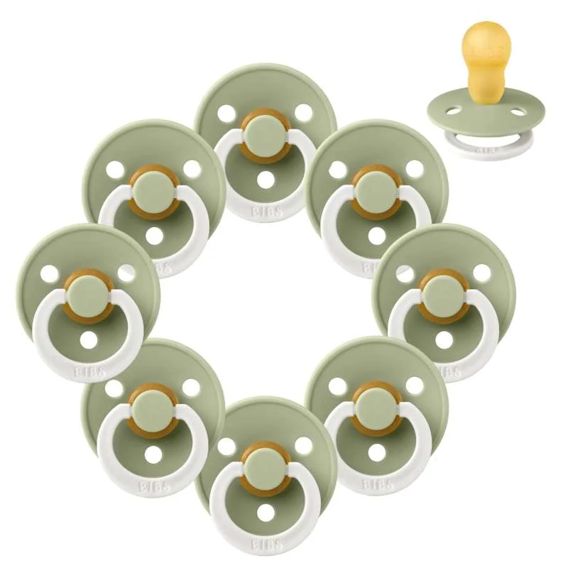 Bibs Okrugla Colour Duda - bundle - 8 kom. - vel. 3 - GLOW - Sage