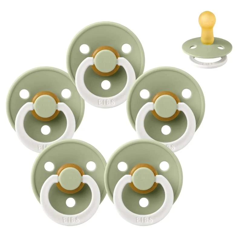 Bibs Okrugla Colour Duda - bundle - 5 kom. - vel. 2 - GLOW - Sage
