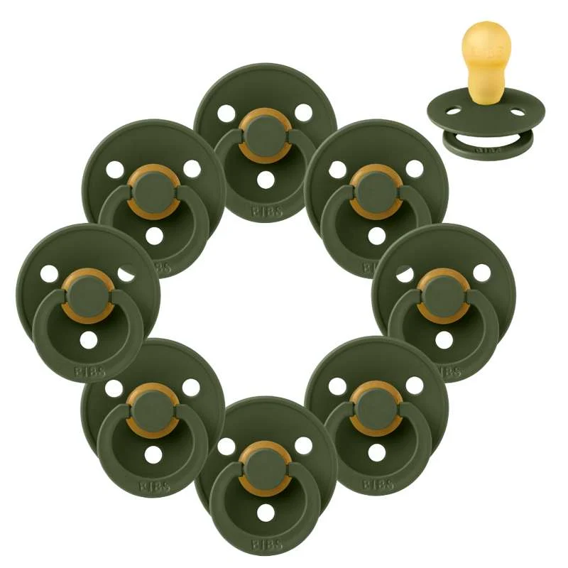 Bibs Okrugla Colour Duda - bundle - 8 kom. - vel. 3 - Hunter Green