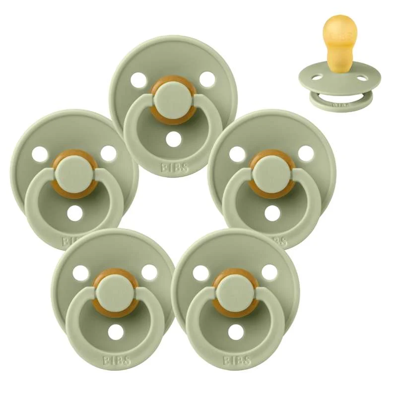 Bibs Okrugla Colour Duda - bundle - 5 kom. - vel. 3 - Sage