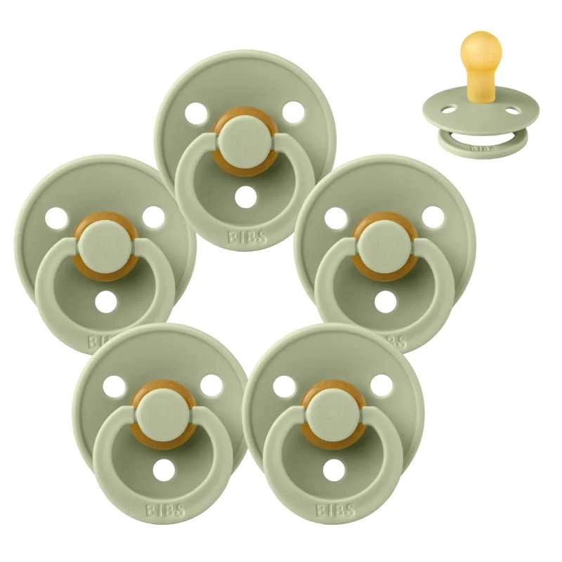 Bibs Okrugla Colour Duda - bundle - 5 kom. - vel. 1 - Sage