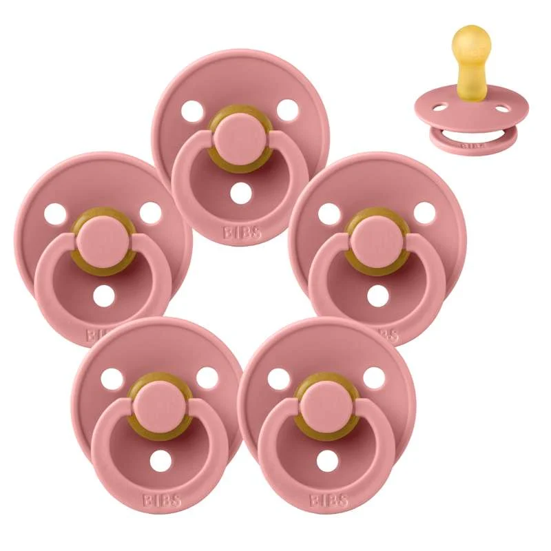 Bibs Okrugla Colour Duda - bundle - 5 kom. - vel. 2 - Dusty Pink
