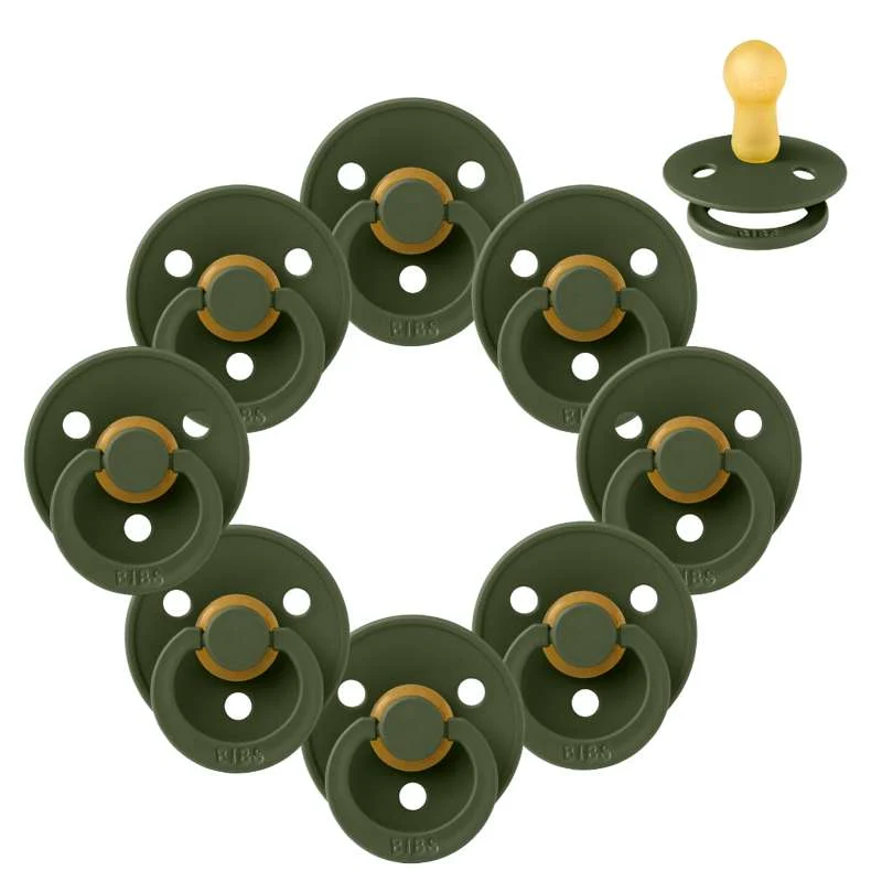 Bibs Okrugla Colour Duda - bundle - 8 kom. - vel. 2 - Hunter Green