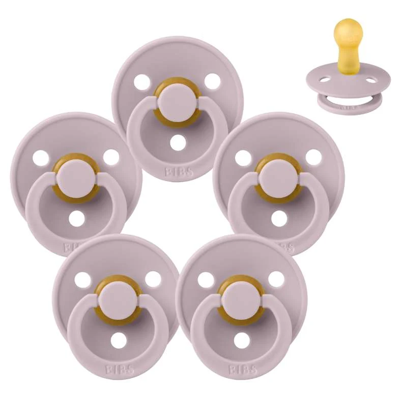 Bibs Okrugla Colour Duda - bundle - 5 kom. - vel. 2 - Tamni ljubić
