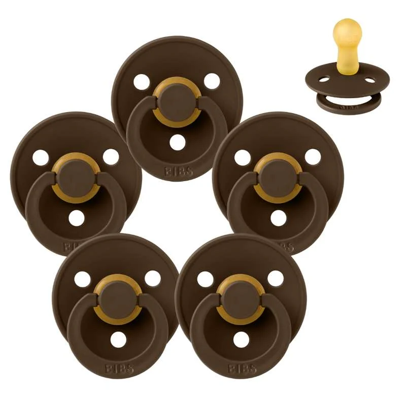 Bibs Okrugla Colour Duda - bundle - 5 kom. - vel. 2 - Mocha