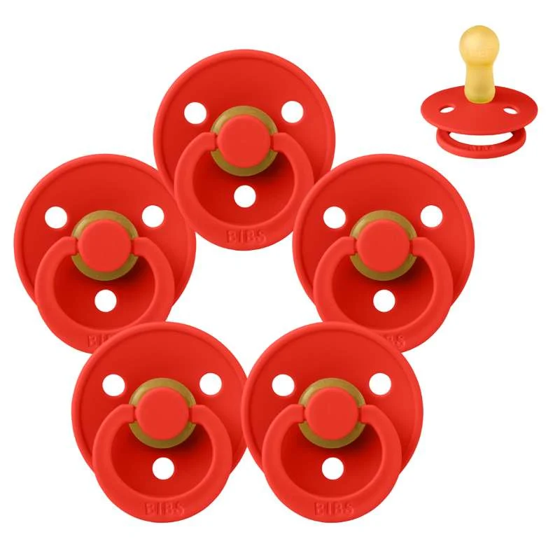 Bibs Okrugla Colour Duda - bundle - 5 kom. - vel. 2 - Candy Apple