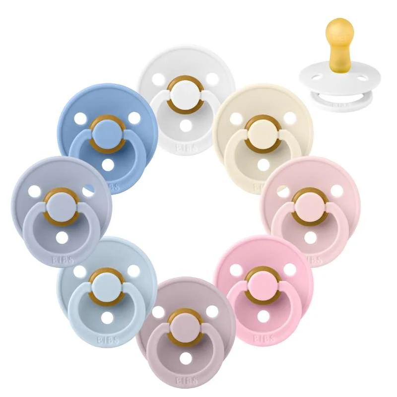 Bibs Okrugla Colour Duda - bundle - 8 kom. - vel. 2 - Kolekcija za Babyshower