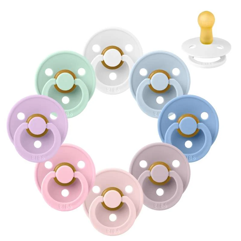 Bibs Okrugla Colour Duda - bundle - 8 kom. - vel. 2 - Pastelni raj