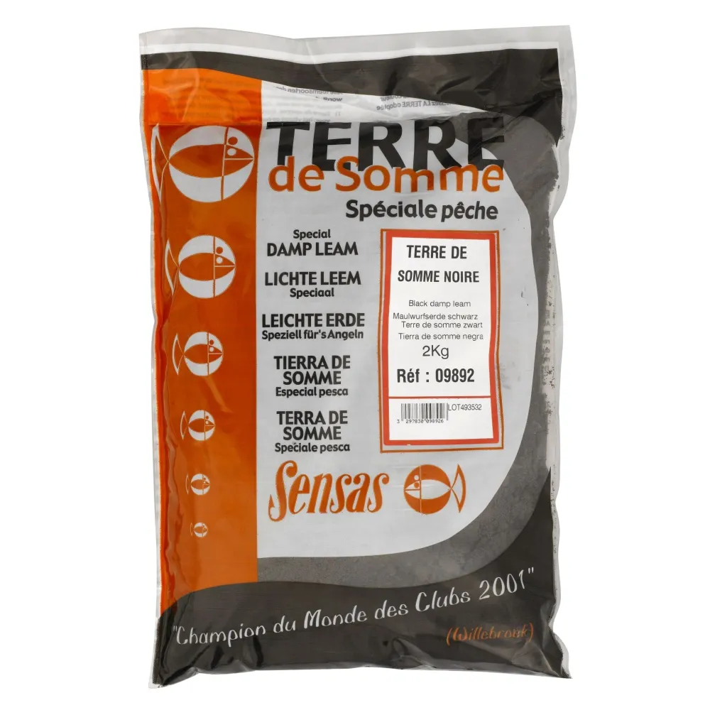 SENSAS Terre de Somme Noire - Standard Damp Leam (Black) 2kg