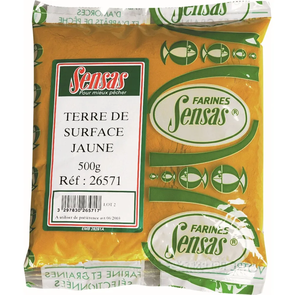 SENSAS Terre de Surface Jaune 500g