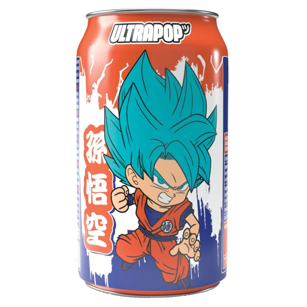 UltraPop Dragon Ball Z Goku Soda, gazirano piće s okusom jagode i banane od 330ml